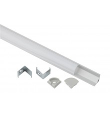 Комплект с угловым анодированным профилем  1616R-1m 16х16мм, 1м, серебристый CAB280   Б0062772  ЭРА
