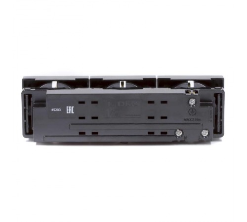 Тройная розетка Viva черная  45203  DKC