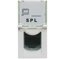 Розетка информационная UTP 1хRJ45 22,5х45 cat5e  200006  SPL