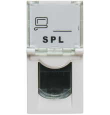 Розетка информационная UTP 1хRJ45 22,5х45 cat5e  200006  SPL