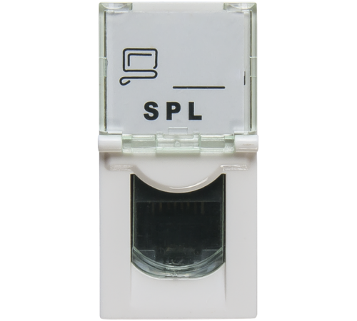 Розетка информационная UTP 1хRJ45 22,5х45 cat5e  200006  SPL