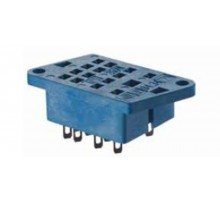 Розетка для монтажа на панель под пайку для реле 55.33; монтажный фланец; в комплекте металлическая клипса 094.51  9433SMA  Finder