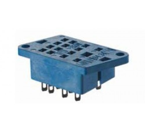 Розетка для монтажа на панель под пайку для реле 55.32; монтажный фланец; в комплекте металлическая клипса 094.51  9432SMA  Finder