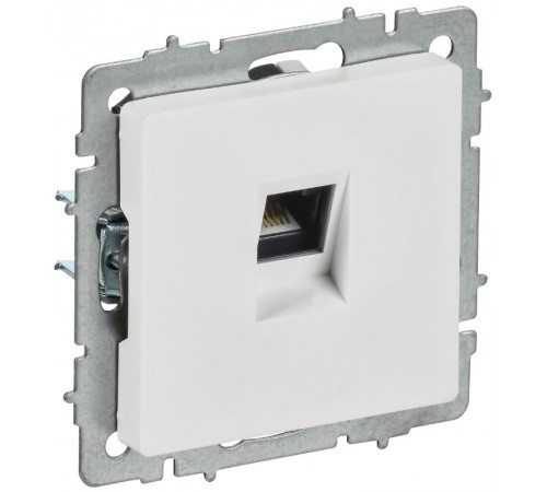 BRITE Розетка компьютерная RJ45 кат.6 РК11-БрАБ арктический белый   BR-K10-2-K91  IEK