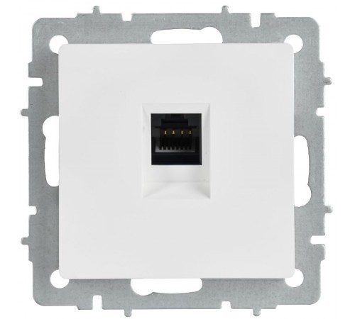 BRITE Розетка компьютерная RJ45 кат.6 РК11-БрАБ арктический белый   BR-K10-2-K91  IEK