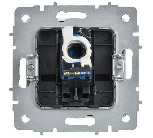 BRITE Розетка компьютерная RJ45 кат.6 РК11-БрАБ арктический белый   BR-K10-2-K91  IEK