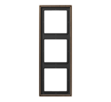 Рамка для вертикальной и горизонтальной установки, 3 поста; металл; латунь antik; Messing  ME2983AT  Jung