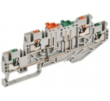 Колодка клеммная CP-ML 2 ур. нож. разм. 2,5мм2 серая  YCT23-04-2-K03-002  IEK