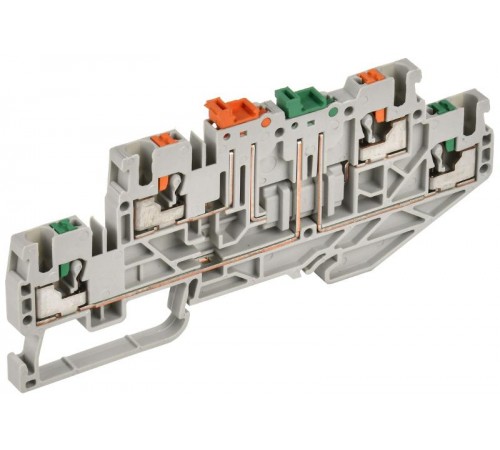 Колодка клеммная CP-ML 2 ур. нож. разм. 2,5мм2 серая  YCT23-04-2-K03-002  IEK