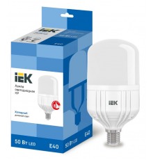 Лампа светодиодная промышленная LED 50Вт Е40 230В 6500К HP  LLE-HP-50-230-65-E40  IEK