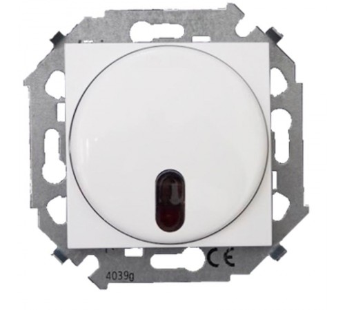 Simon 15 Белый Светорегулятор с управлением от ИК пульта, проходной, 500Вт, 230В, винт. зажим  1591713-030  Simon