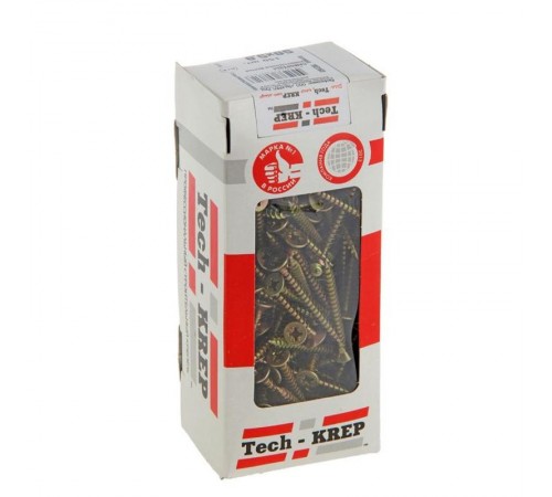 Саморезы универсальные 50х5,0 мм (150 шт) желтые - коробка с окном ( 0,588 кг)  102263  Tech-KREP