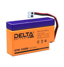 Акумуляторная батарея UPS серии DTM 12008  12В/0,8Ач  DTM 12008  DELTA
