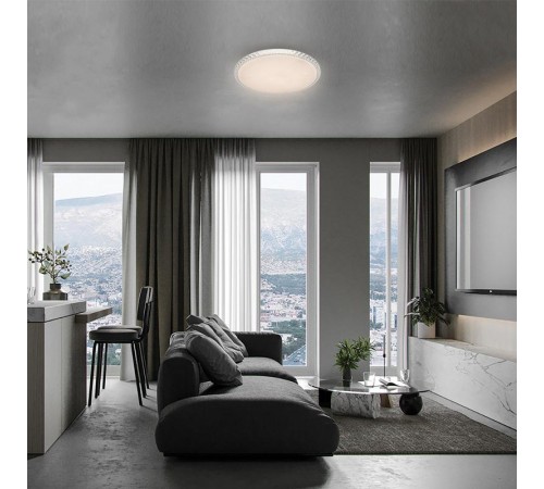 Светильник светодиодный декоративный бытовой AL5300 тарелка 36W 3000К-6500K белый управляемый  29637  Feron