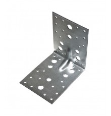 Уголок крепежный усиленный 130х130х100х2, оцинкованный - накл.  128091  Tech-KREP