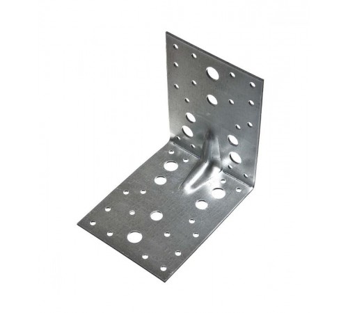 Уголок крепежный усиленный 130х130х100х2, оцинкованный - накл.  128091  Tech-KREP