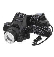 Фонарь налобный GA-805 аккумуляторный, рег фокус, 5Вт CREE, алюминий, литий 2,5Ач, USB, кор  Б0039625  ЭРА