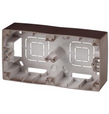 12-6102-13 ЭРА Коробка наклад. монтажа 2 поста, Эра12, бронза  Б0043177  ЭРА