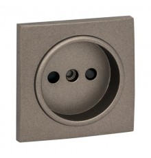 Валенсия лицевая панель розетки 1-местной б/з 10 А графит с защ. штор. EKF PROxima   ESR10-L-022-60   EKF