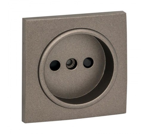 Валенсия лицевая панель розетки 1-местной б/з 10 А графит с защ. штор. EKF PROxima   ESR10-L-022-60   EKF