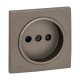 Валенсия лицевая панель розетки 1-местной б/з 10 А графит с защ. штор. EKF PROxima   ESR10-L-022-60   EKF