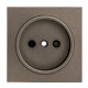 Валенсия лицевая панель розетки 1-местной б/з 10 А графит с защ. штор. EKF PROxima   ESR10-L-022-60   EKF