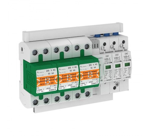 Комплект УЗИП (Класс I+II) (PS3-B+C-320+FS)  5089757  OBO Bettermann