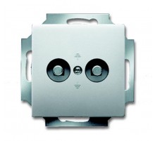 Розетка двойнай для выравнивания потенциалов, серия pur/сталь  2495-0-0090   2CKA002495A0090  ABB