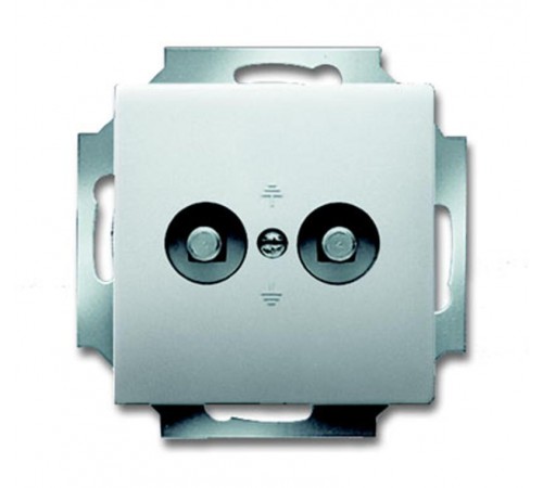 Розетка двойнай для выравнивания потенциалов, серия pur/сталь  2495-0-0090   2CKA002495A0090  ABB