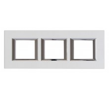 Axolute Рамка прямоугольная горизонтальная 3x2м, цвет серебро  HA4802M3HSAN  Legrand