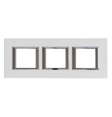 Axolute Рамка прямоугольная горизонтальная 3x2м, цвет серебро  HA4802M3HSAN  Legrand