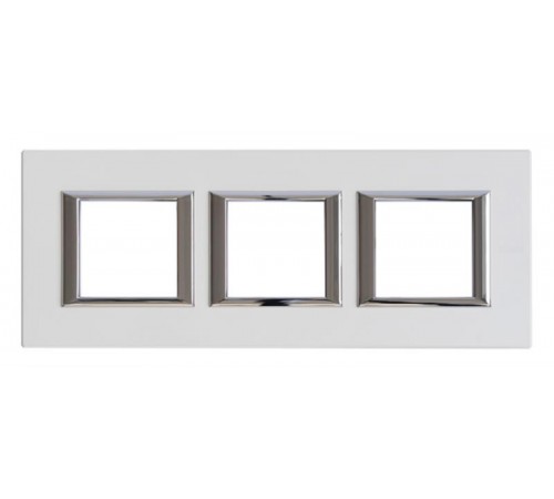 Axolute Рамка прямоугольная горизонтальная 3x2м, цвет серебро  HA4802M3HSAN  Legrand