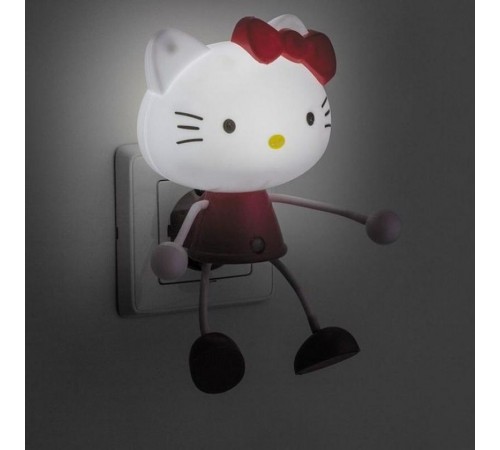 Светильник-ночник "кот" 4LED 0,5W 220V красный, FN1156  23362  FERON