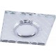 Светильник точечный встраиваемый под лампу, с LED подсветкой CD984 15LED*2835 SMD 4000K, MR16 50W G5.3, "квадрат", прозрачный, хром  32572  FERON