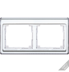 Рамка для горизонтальной установки 4-кратная; серебро  SL5840SI  Jung