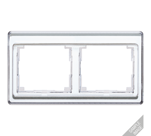 Рамка для горизонтальной установки 4-кратная; серебро  SL5840SI  Jung