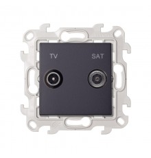 Simon 24 Графит Розетка TV-SAT одиночная  2410487-038  Simon