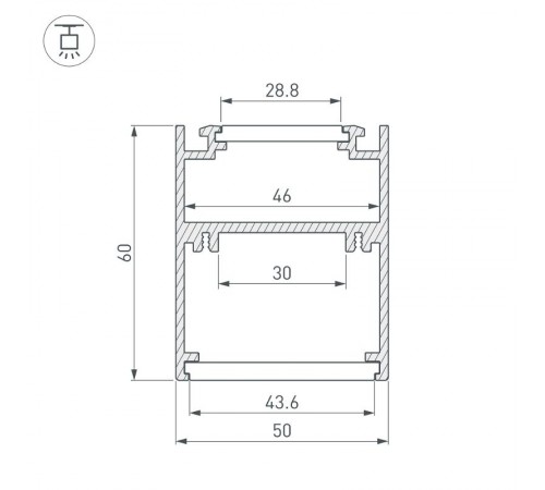 Профиль SL-ARC-5060-D1500-A90 BLACK (дуга 1 из 4) (arlight, Алюминий)  029270  Arlight