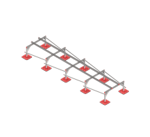 Опорная конструкция для установки оборудования TECHNORAPTOR FOOT 1200х5000 тип 1  KM-TR-F-SSEI-1200-5000-1  КМ - профиль