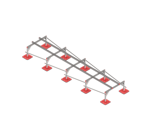 Опорная конструкция для установки оборудования TECHNORAPTOR FOOT 1200х5000 тип 1  KM-TR-F-SSEI-1200-5000-1  КМ - профиль