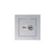 AtlasDesign Алюминий Розетка 2-ая комп+TV, RJ45+TV, кат.5E, механизм  ATN000389  SE