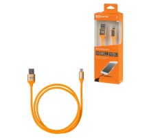 Дата-кабель, ДК 15, USB - Lightning, 1 м, силиконовая оплетка, оранжевый,  SQ1810-0315  TDM