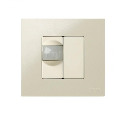 Simon 27 Датчик движения проходной, 500Вт, узкий модуль, S27, слоновая кость  27342-31  Simon