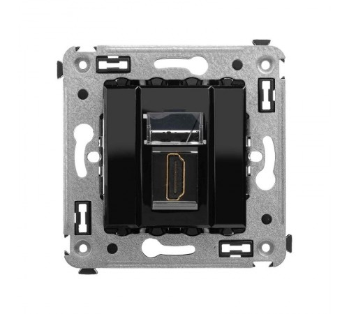 HDMI розетка одинарная в стену, тип А-А, "Avanti", "Черный квадрат"  4402253  DKC