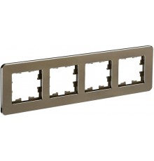 BRITE Рамка 4-ая РУ-4-1-Бр металл латунь RE  BR-M42-M-01-K49  IEK