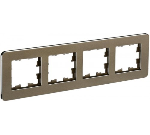 BRITE Рамка 4-ая РУ-4-1-Бр металл латунь RE  BR-M42-M-01-K49  IEK
