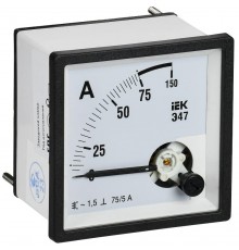 Амперметр Э47 75/5А кл. точн. 1,5 72х72мм  IPA10-6-0075-E  IEK
