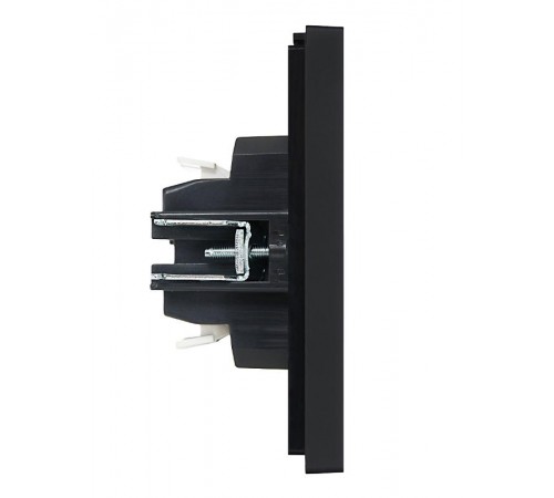 FORTE&PIANO Выключатель 2-клавишный проходной 10А FP107 черный  FP-V22-0-10-1-K02  IEK