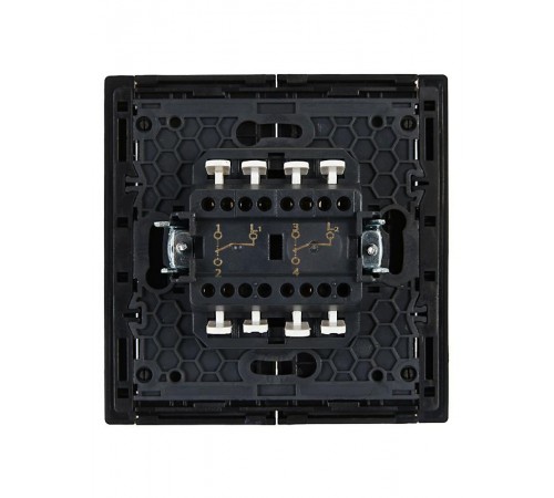 FORTE&PIANO Выключатель 2-клавишный проходной 10А FP107 черный  FP-V22-0-10-1-K02  IEK