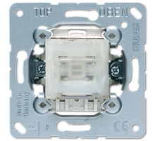 Балансирный выключатель 10 A/ 250 B, двухполюсный, клавиша самовозвратная, пружинные зажимы, возможна подсветка; не подходит к клавишам серии EP; унив